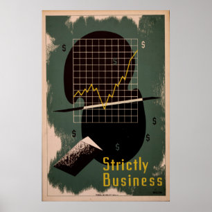 Strictly Business Vintage Retro WPA Poster
