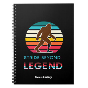 Stride Beyond Legend Sasquatch Amputee Vintage  Notebook