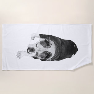 Striding Dog Brings Positive Energy To Getaways Beach Towel