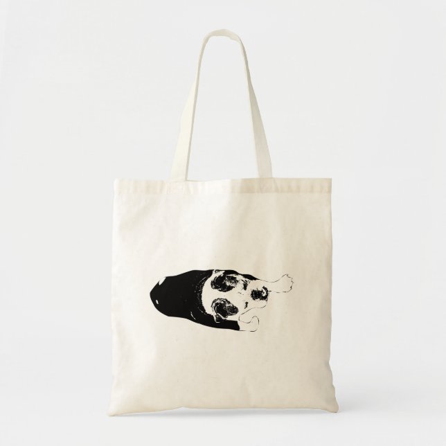 Striding Ink Dog Powers Up Seasonal Errands Tote Bag (Front)