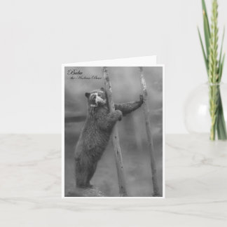 Strike a Pose - Bubu, B&W Notecard