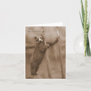 Strike a Pose - Bubu, sepia notecard