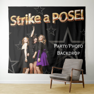 Strike a Pose Party 90s Shot Starry Backdrop Tapestry