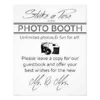 Strike a Pose Photo booth Sign