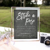 Strike a Pose | Wedding Photo Booth Chalkboard