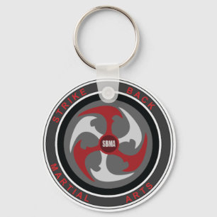 Strike Back Martial Arts Button Keychain