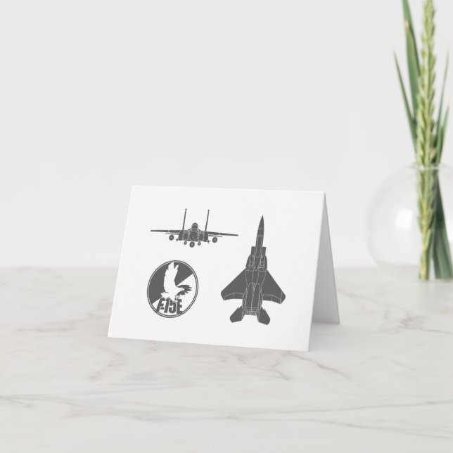 Strike Eagle Jet Night and Day Note Card (Front)