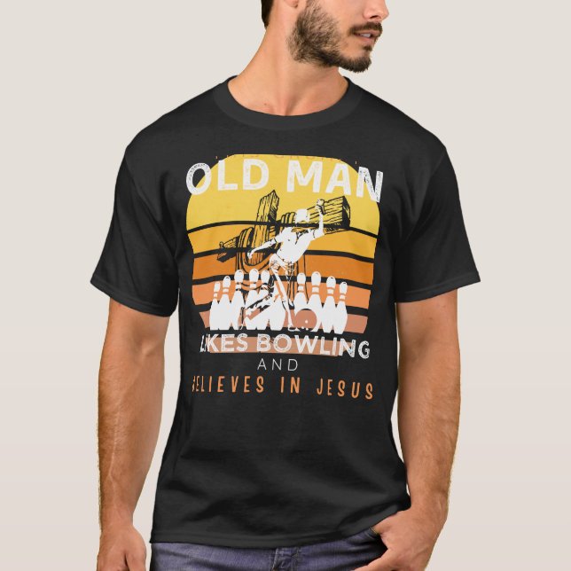 Strike of Faith: Grumpy Old Man Rolls with Jesus & T-Shirt (Front)