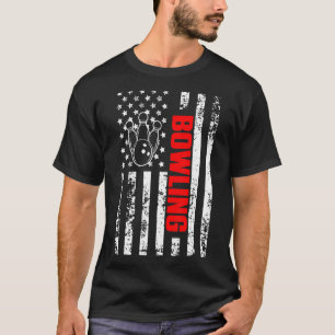 Strike or Spare US American Flag Sports Patriotic T-Shirt