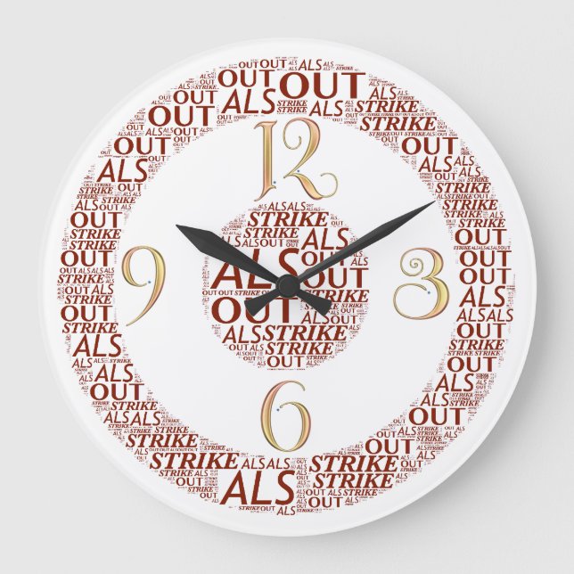 Strike Out ALS2  Round (Large) Clock (Front)