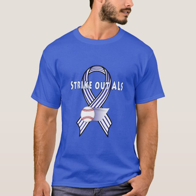 Strike out Amyotropic Lateral Sclerosis ALS T-Shirt (Front)