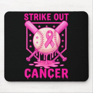 Strike Out Breast Cancer Awareness Baseball Fight Mouse Pad