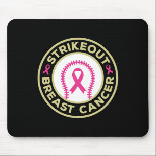 Strike Out Breast Cancer Awareness Baseball Fighte Mouse Pad