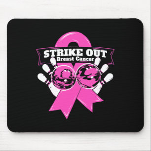Strike Out Breast Cancer Awareness Bowling Fighter Mouse Pad