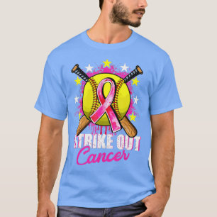Strike Out Breast Cancer Awareness Day Pink Ribbon T-Shirt