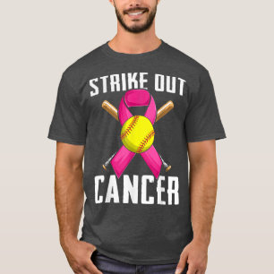 Strike Out Breast Cancer Awareness Pink Ribbon Sof T-Shirt