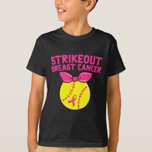 Strike Out Breast Cancer Awareness Softball Fighte T-Shirt