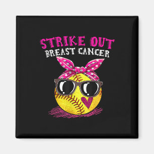 Strike Out Breast Cancer Awareness Softll Fighters Magnet