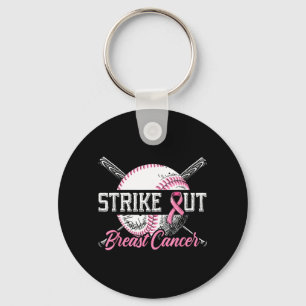 Strike Out Breast Cancer Baseball Breast Cancer Key Ring