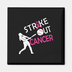 Strike Out Breast Cancer Baseball Fight Awareness Magnet