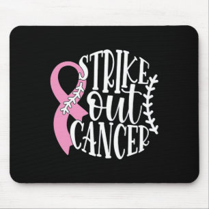 Strike Out Breast Cancer Baseball Fight Awareness  Mouse Pad