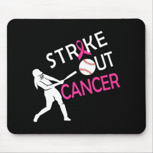 Strike Out Breast Cancer Baseball Fight Awareness Mouse Pad