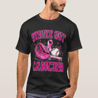 Strike Out Breast Cancer Baseball Fight Awareness T-Shirt