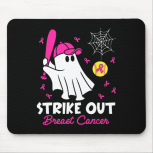 Strike Out Breast Cancer Ghost Softll Funny Breast Mouse Pad