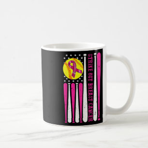 Strike Out Breast Cancer Softll Fight Awareness  Coffee Mug