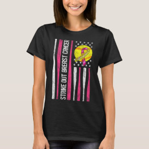 Strike Out Breast Cancer Softll Fight Awareness Me T-Shirt