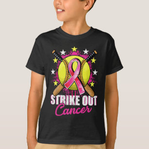 Strike Out Breast Cancer Warrior Softll Pink Ribbo T-Shirt
