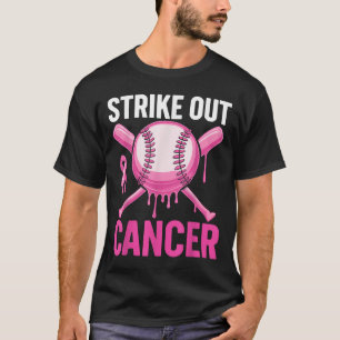 Strike Out Cancer Breast Cancer Awareness Baseball T-Shirt
