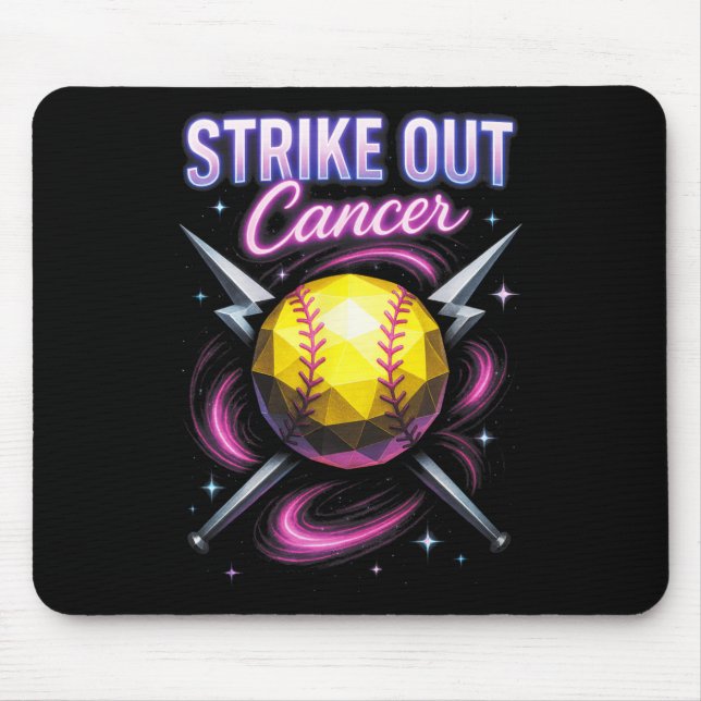 Strike Out Cancer - Breast Cancer Softll Support  Mouse Pad (Front)