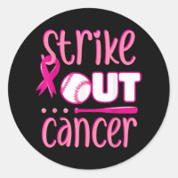 Strike Out Cancer Softball Ball Mammogram Pink