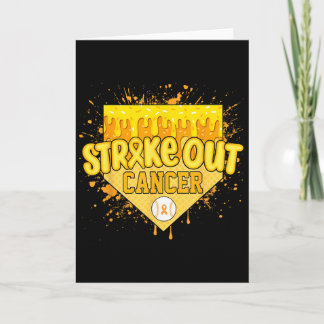 Strike Out Childhood Cancer Boys Baseball Drip Gol Card
