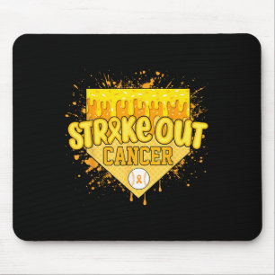 Strike Out Childhood Cancer Boys Baseball Drip Gol Mouse Pad