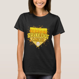 Strike Out Childhood Cancer Boys Baseball Drip Gol T-Shirt