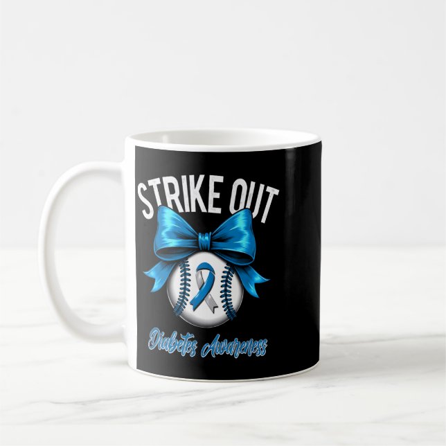 Strike Out Diabetes Awareness Coffee Mug (Left)