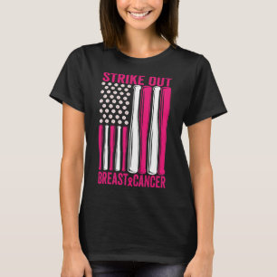 Strike Out Softll Breast Cancer Awareness T-Shirt