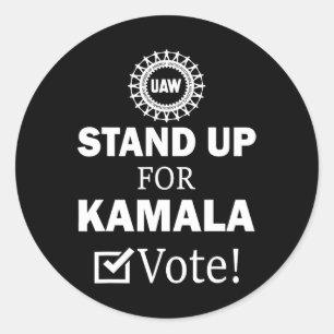 Strike Stand Up For Kamala Vote Classic Round Sticker