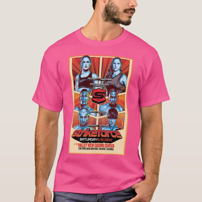 Strikeforce Rousey Vs Kaufman T-Shirt (Front)