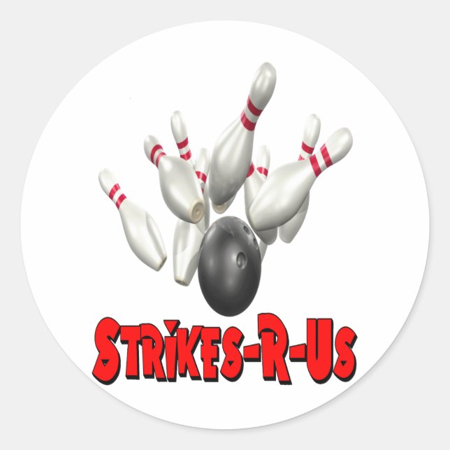 Strikes-R-Us Classic Round Sticker (Front)