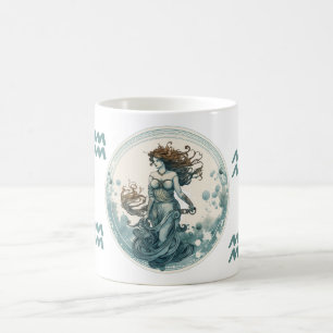 Striking Aquarius Symbol Artwork Coffee Mug