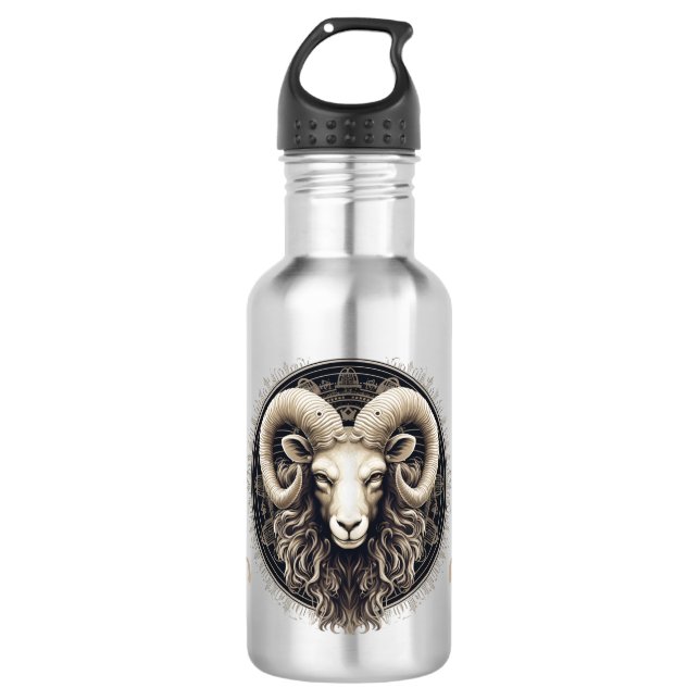 Striking Aries Symbol Artwork 532 Ml Water Bottle (Front)