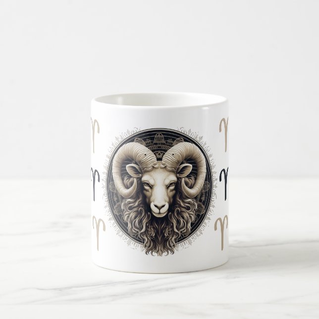 Striking Aries Symbol Artwork Coffee Mug (Center)