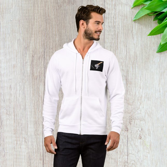 Striking Black Electric Guitar Musical Instrument  Hoodie (Creator Uploaded)