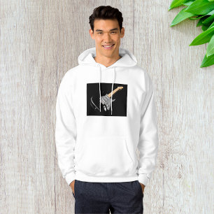 Striking Black Electric Guitar Musical Instrument  Hoodie