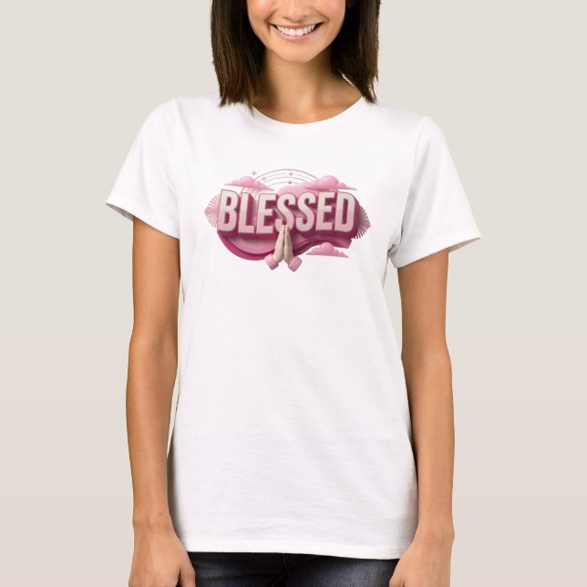 Striking BLESSED Art Design T-Shirt (Front)
