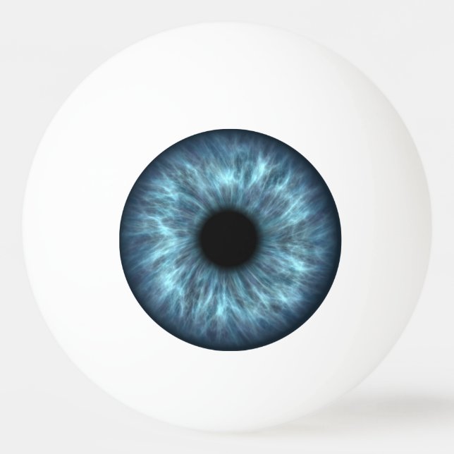 Striking Blue Eyeball Ping Pong Ball (Front)