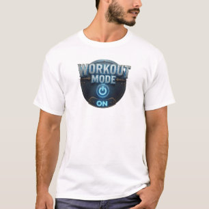 Striking Blue WORKOUT MODE ON Style Statement T-Shirt